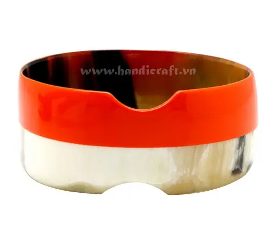 Buffalo Horn Bangle Bracelet with Half Lacquer HD00469, handmade buffalo horn jewelry