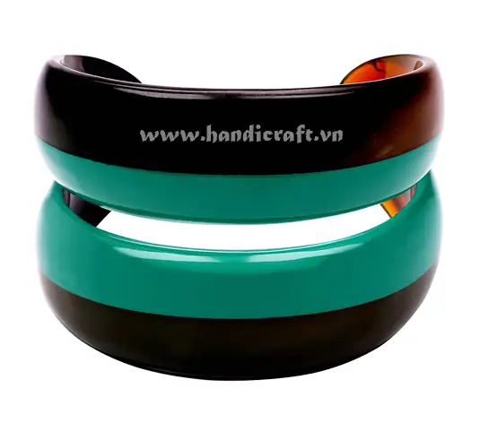 Horn & Lacquer Cuff Bracelet HD00486, handmade buffalo horn jewelry