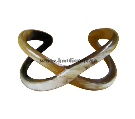 Horn Cuff Bracelet HD00492, handmade natural buffalo horn jewelry from Vietnam