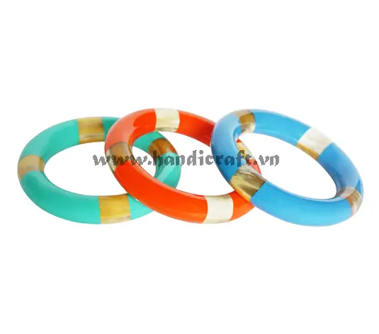 Horn & Lacquer Bangle Bracelet HD00494, handmade buffalo horn jewelry