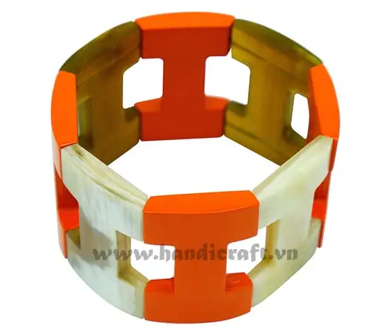 Horn & Lacquer Bangle Bracelet HD00499, handmade buffalo horn jewelry