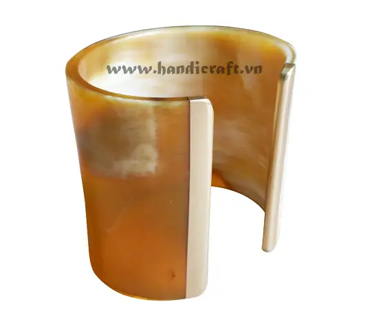 Buffalo Horn Bracelet with Gold Lacquer HD00508, handmade buffalo horn jewelry
