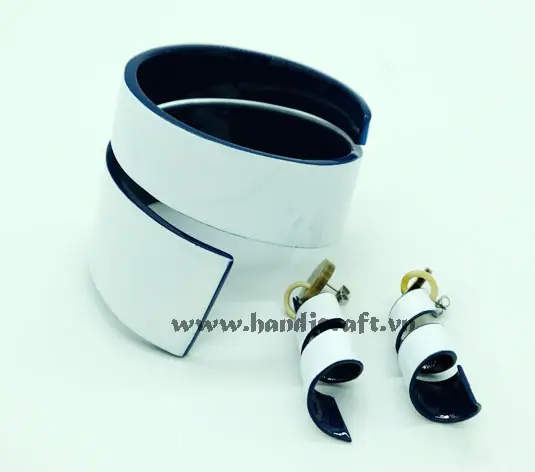 Natural Rolling Horn & Lacquer Bangle Bracelet HD00513, handmade buffalo horn jewelry