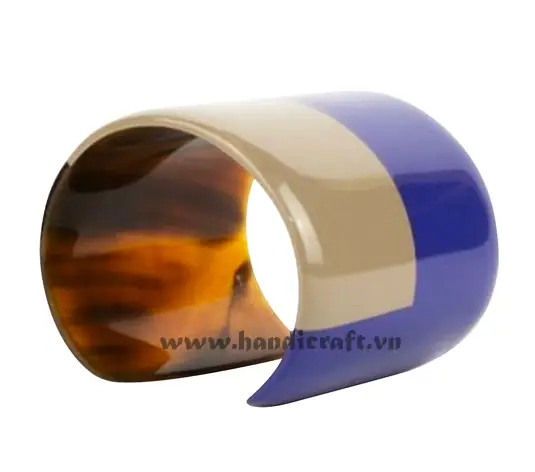 Horn & Lacquer Bracelet HD00520, handmade natural buffalo horn + vietnamese lacquer jewelry from Vietnam