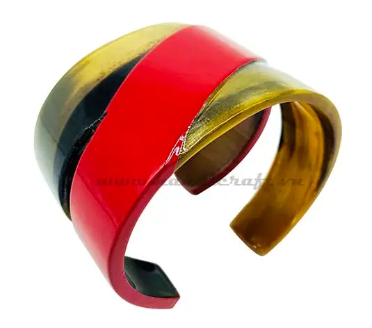 Horn & Lacquer Bracelet HD00543, handmade buffalo horn jewelry