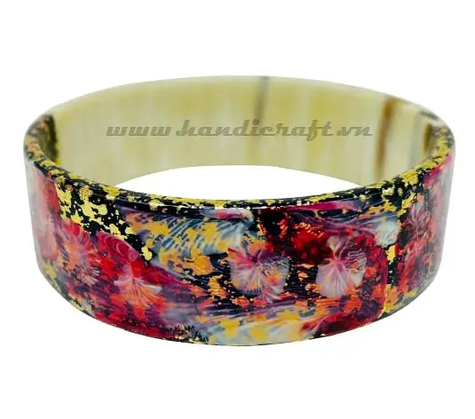 Horn & Lacquer Bracelet HD00559, handmade buffalo horn jewelry