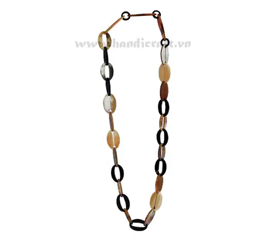 Oval Horn with Holes HD10009, handmade buffalo horn jewelry