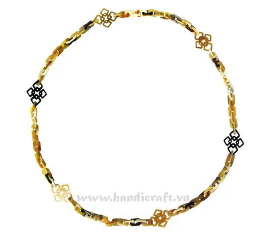 Small Rectangular Horn Links with Six Large Horn Pcs HD10062, handmade buffalo horn jewelry