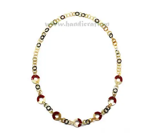 Small Round Horn Links HD10066, handmade buffalo horn jewelry