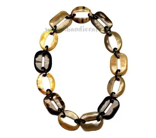 Thick Oval Horn HD10098, handmade buffalo horn jewelry