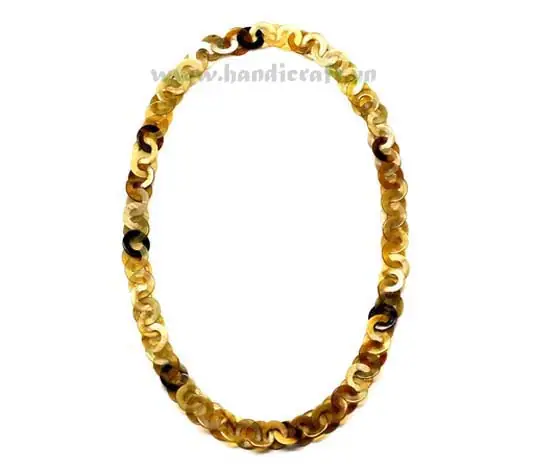 Small Round Horn Links HD10103, handmade natural buffalo horn jewelry from Vietnam