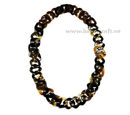 Square Dark Horn HD10110, handmade natural buffalo horn jewelry from Vietnam