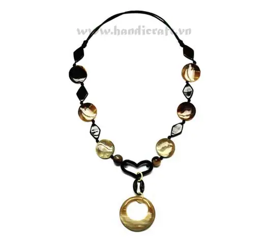 Dark Horn Necklace HD10132, handmade buffalo horn jewelry