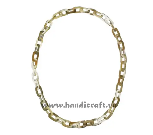 Black Rectangular Horn Necklace HD10137, handmade natural buffalo horn jewelry from Vietnam