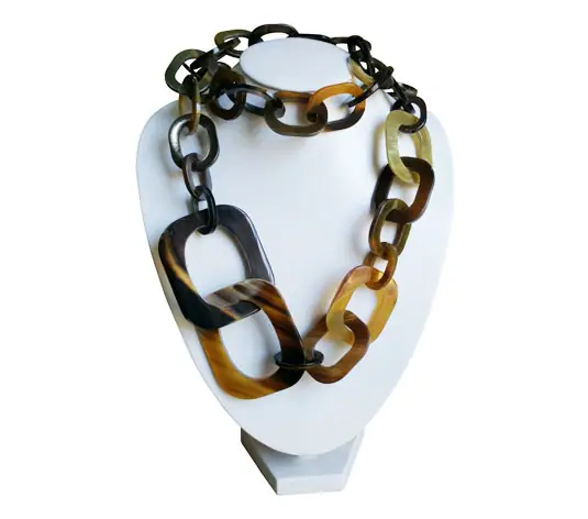 Dark Horn Links HD10148, handmade natural buffalo horn jewelry from Vietnam
