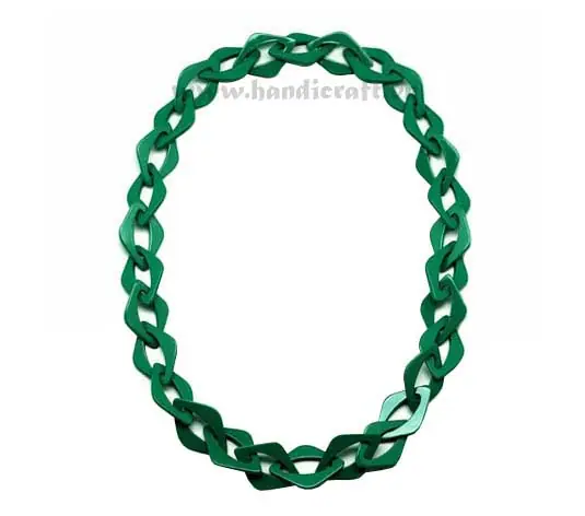Green Lacquer Horn HD10172, handmade buffalo horn jewelry