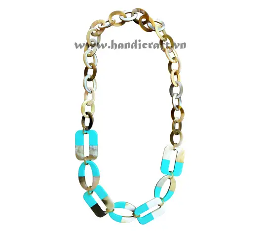 Horn with Orange Lacquer HD10179, handmade buffalo horn jewelry