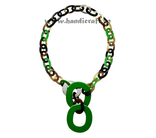 Oval Horn Links & Pendants HD10182, handmade buffalo horn jewelry