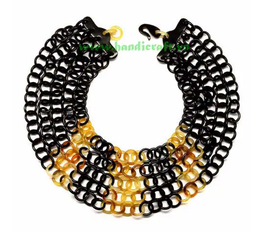 Dark Horn Four Layers Necklace HD10200, handmade buffalo horn jewelry