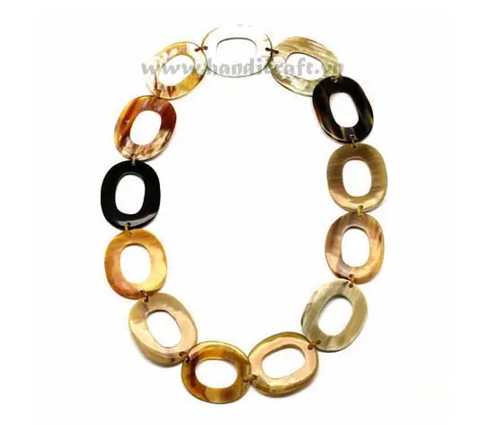 Large Oval Horn HD10204, handmade buffalo horn jewelry