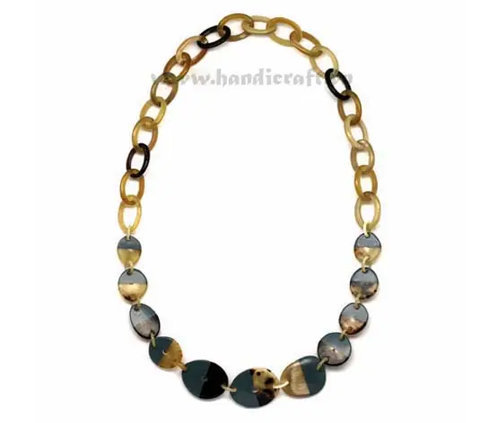 Natural Horn with Black Lacquer HD10226, handmade buffalo horn jewelry