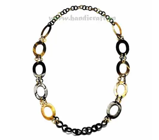 Round & Oval Horn HD10270, handmade buffalo horn jewelry