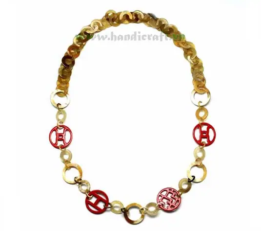 Small & Medium Round Horn with Lacquer HD10285, handmade buffalo horn jewelry
