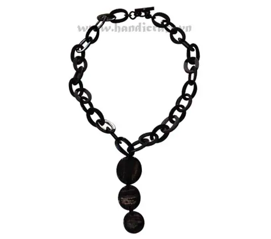 Buffalo Horn Chain HD10305, handmade natural buffalo horn jewelry from Vietnam