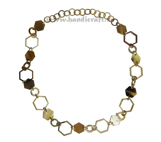Six Angles & Round Horn Circles HD10316, handmade buffalo horn jewelry