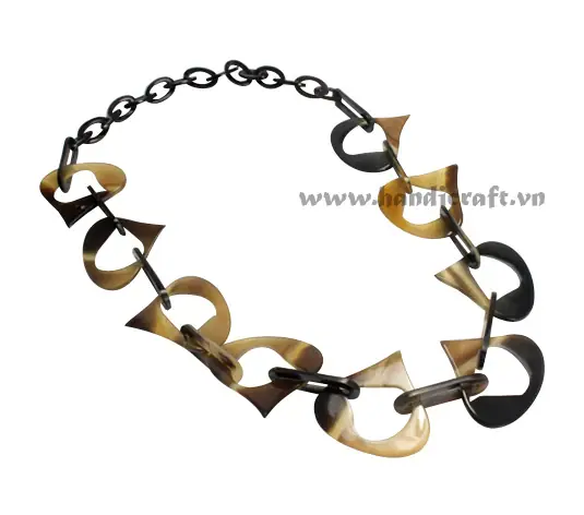 Heart Shape Horn Necklace HD10330, handmade buffalo horn jewelry