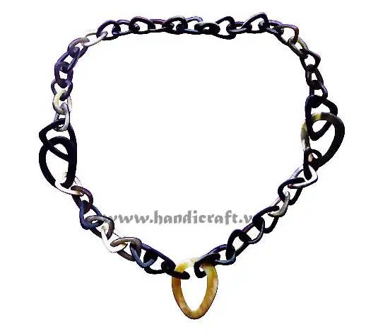 Dark Horn Chain Necklace HD10357, handmade buffalo horn jewelry