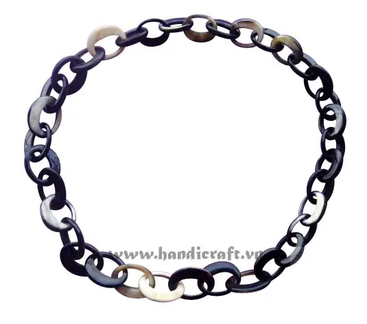 Dark Oval Horn Necklace HD10359, handmade buffalo horn jewelry