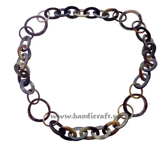 Horn Necklace Matte Finished HD10362, handmade buffalo horn jewelry