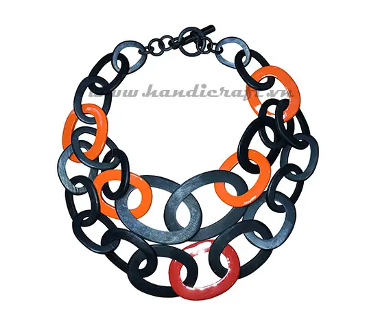Oval Matte Finished Horn with Lacquer HD10389, handmade buffalo horn jewelry