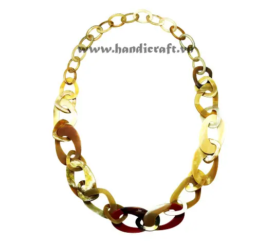 Natural Horn Links Necklace HD10413, handmade buffalo horn jewelry