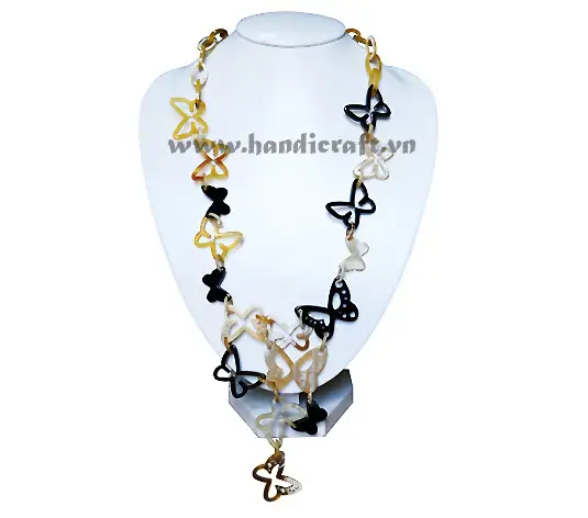 Butterflies Horn Necklace HD10423, handmade buffalo horn jewelry