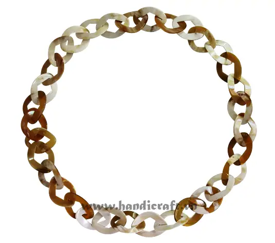 Natural Horn Curved Necklace HD10460, handmade buffalo horn jewelry