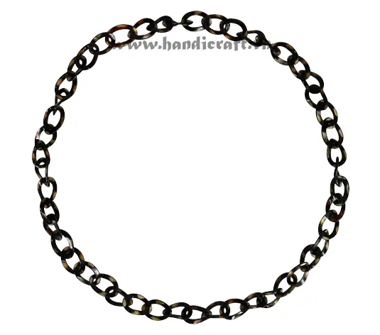 Small Oval Curved Horn Necklace HD10461, handmade buffalo horn jewelry
