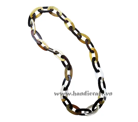 Natural Oval Horn Necklace HD10463, handmade buffalo horn jewelry