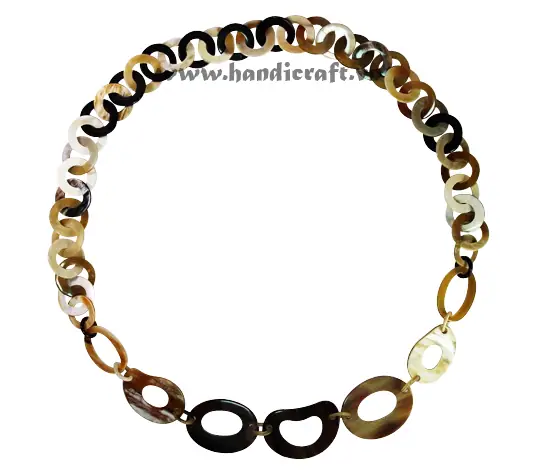 Natural Horn Circles Necklace HD10469, handmade buffalo horn jewelry