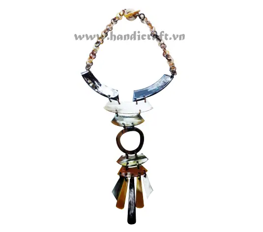 Natural Horn Art Necklace HD10471, handmade buffalo horn jewelry