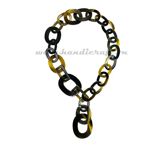 Oval & Rectangular Horn Links with Lacquer HD10504, handmade natural buffalo horn + vietnamese lacquer jewelry from Vietnam