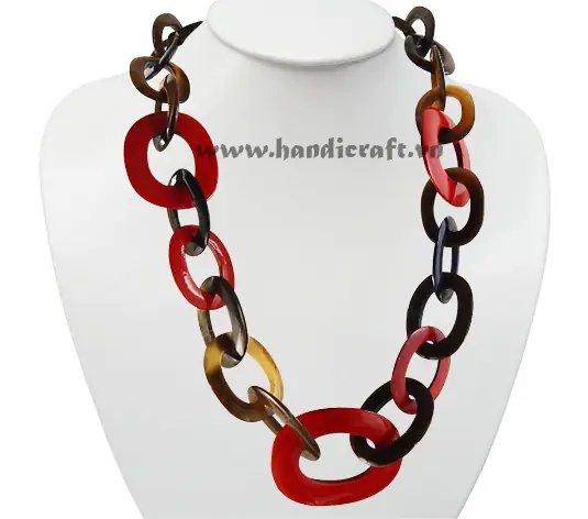 Buffalo Horn with Lacquer HD10518, handmade natural buffalo horn + vietnamese lacquer jewelry from Vietnam