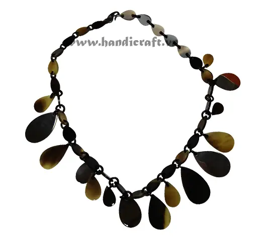 Teardrop Horn Necklace HD10531, handmade buffalo horn jewelry