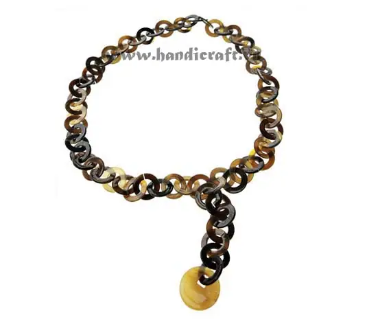 Small Horn Links Necklace HD10536, handmade buffalo horn jewelry