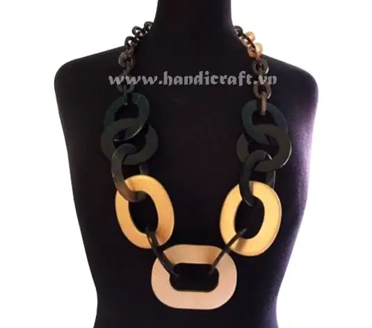 Dark Horn with Lacquer Pendant HD10542, handmade buffalo horn jewelry