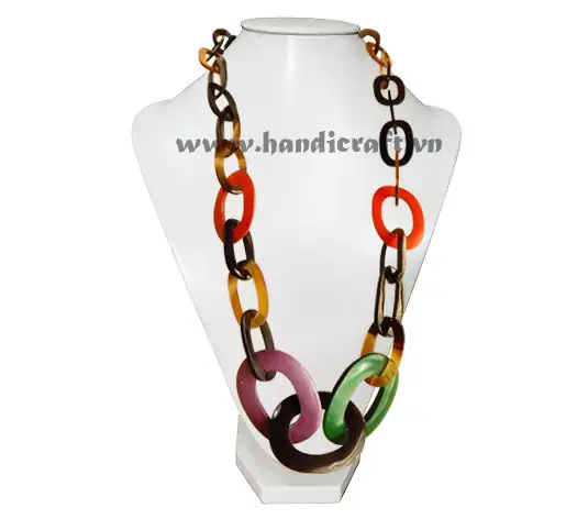 Buffalo Horn with Lacquer HD10544, handmade natural buffalo horn + vietnamese lacquer jewelry from Vietnam