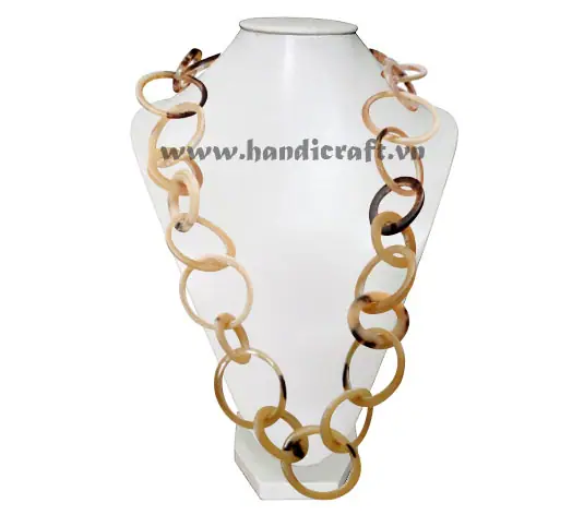 Big Round Horn Necklace HD10547, handmade buffalo horn jewelry