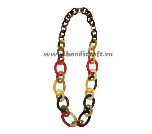 Oval Horn with Lacquer HD10552, handmade buffalo horn jewelry