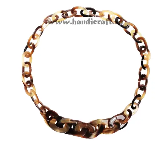 Dark Oval Horn Necklace HD10556, handmade buffalo horn jewelry